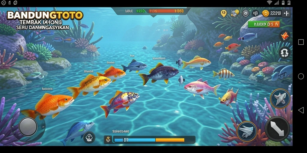 Tampilan seru dari gameplay Tembak Ikan BANDUNGTOTO.