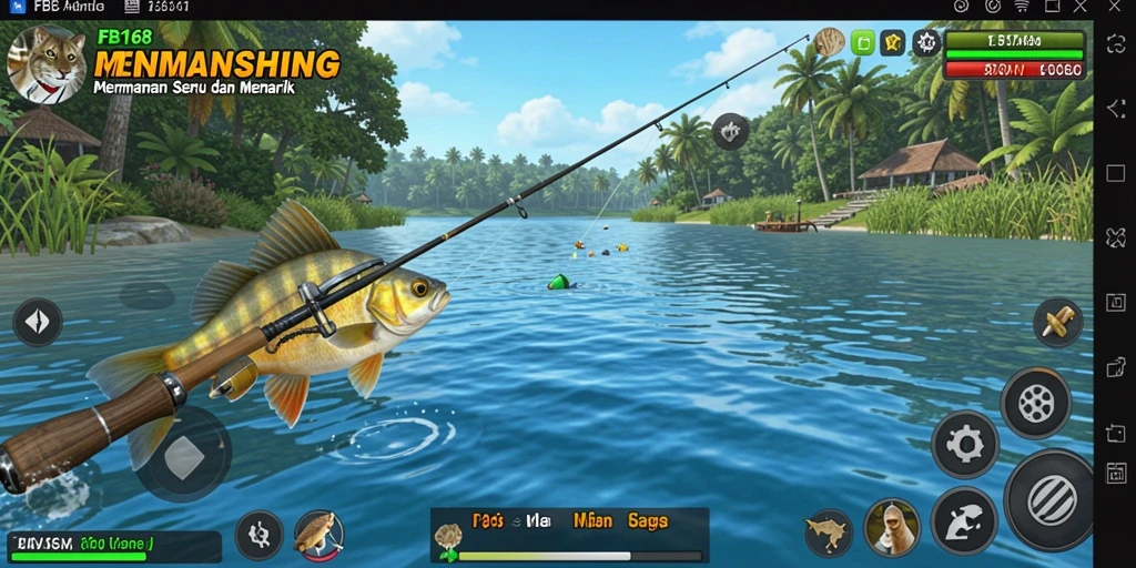 Tampilan menarik dari gameplay FB168 yang penuh aksi memancing.