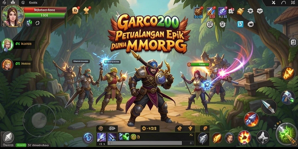 Tampilan gameplay <strong>GARCO200</strong> dengan grafis yang menawan dalam aksi pertempuran MMORPG.