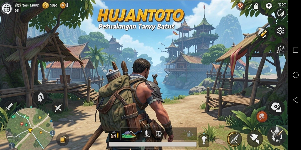 Tampilan dinamis gameplay Open World di HUJANTOTO.