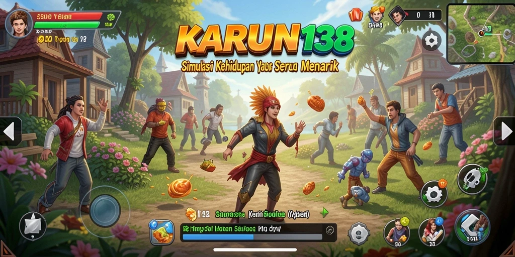 Tampilan menakjubkan dari gameplay <strong>KARUN138</strong> yang menggambarkan interaksi karakter.