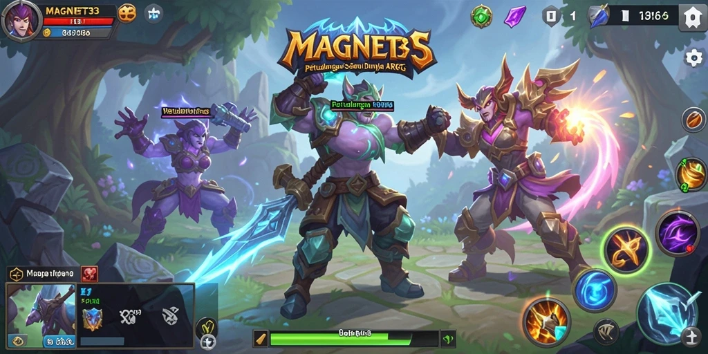 Tangkapan layar dari gameplay seru dan grafis memukau MAGNET33.