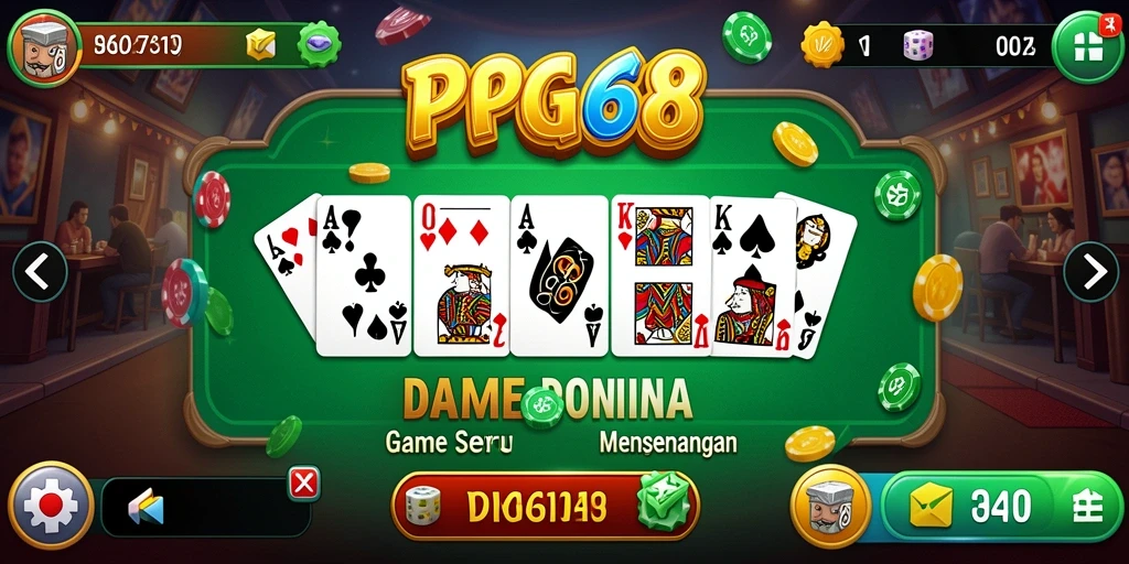Gameplay PGG68 yang menampilkan keseruan bermain Domino bersama teman.