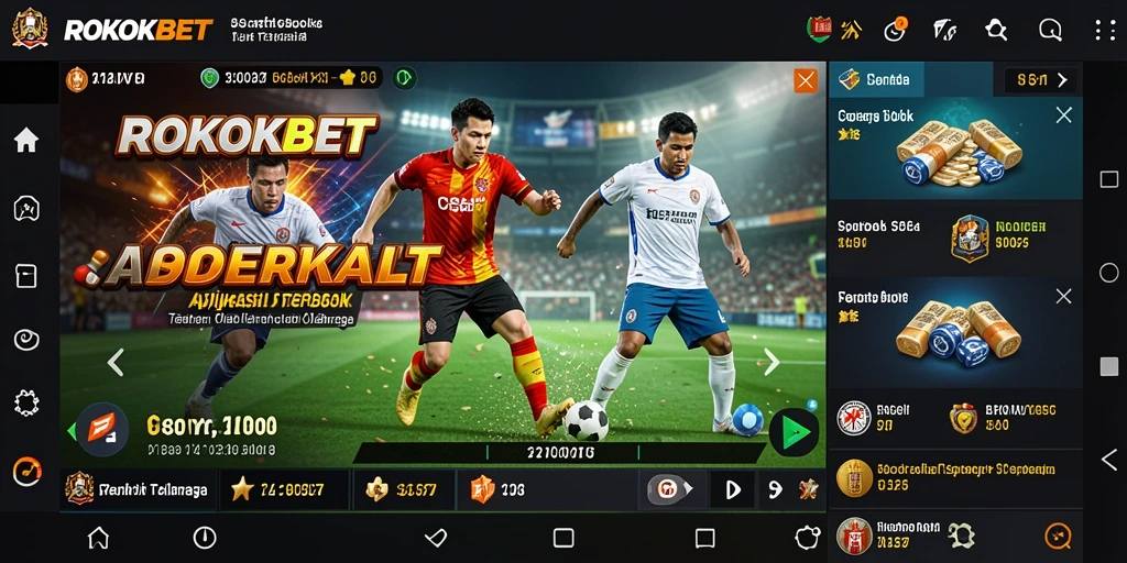 Tampilan menarik dari gameplay ROKOKBET untuk taruhan olahraga.