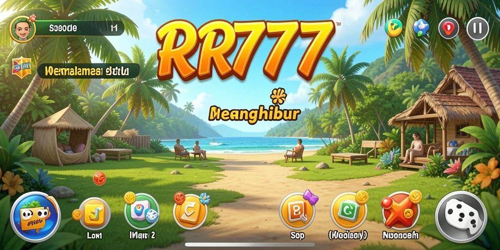 Screenshot gameplay RR777 yang penuh warna dan menarik.